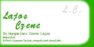 lajos czene business card